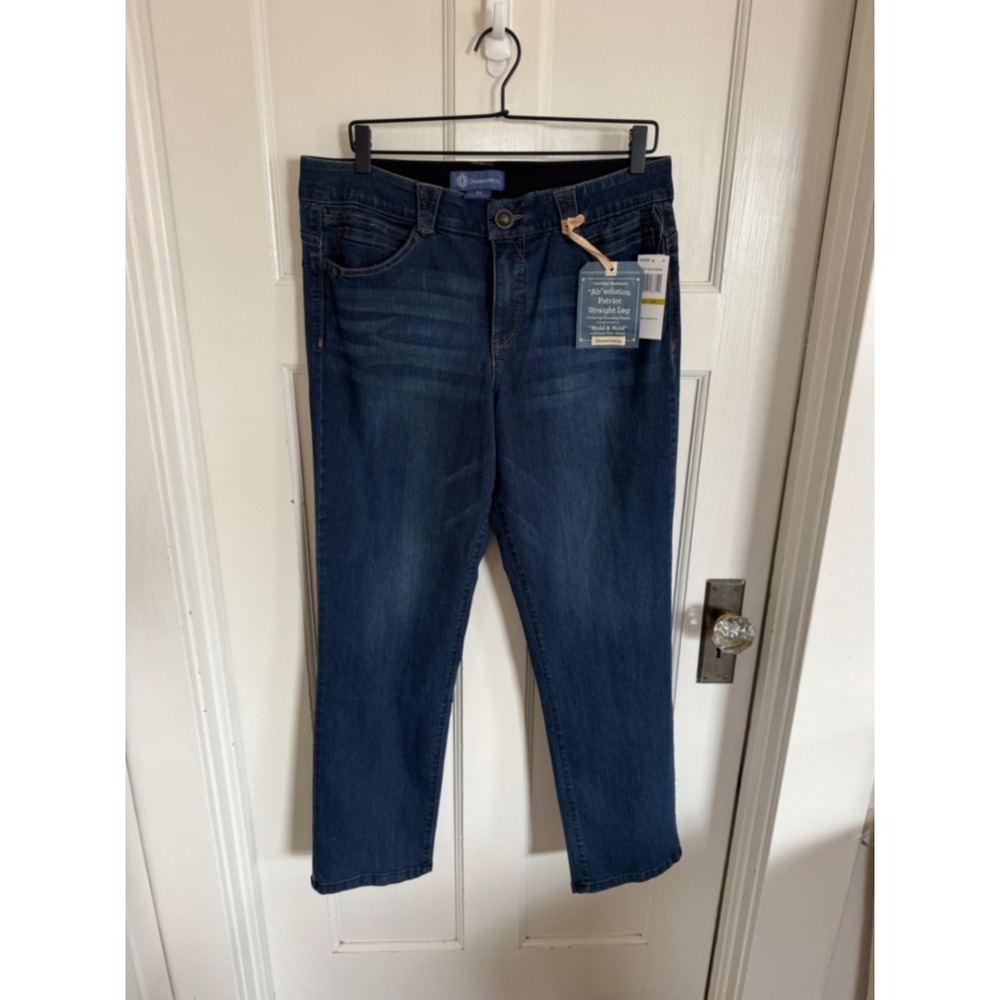 NWT Democracy Ab-Solution Patriot Straight Leg Jean size 14